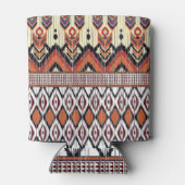 Ikat-patroon: etnisch geometrisch ontwerp. blikjeskoeler (Achterkant)