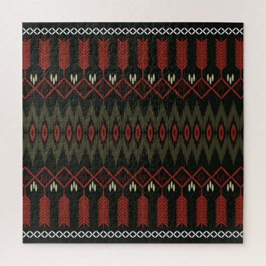 Ikat-patroon: geometrisch etnisch Ornament Legpuzzel (Verticaal)