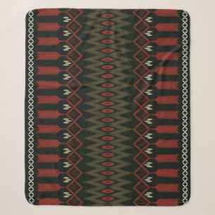 Ikat-patroon: geometrisch etnisch Ornament Sherpa Deken