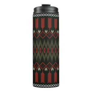 Ikat-patroon: geometrisch etnisch Ornament Thermosbeker
