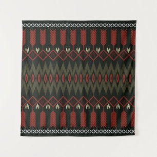 Ikat-patroon: geometrisch etnisch Ornament Wandkleed