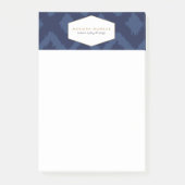 Ikat Patroon in Blauwe Ontwerper Post-it Notities Post-it® Notes (Voorkant)