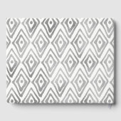 Ikat Pattern Afstuderen Guest Book | Zilver Gastenboek (Achterkant)