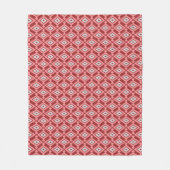 Ikat Pattern - Bourgogne, grijs en koraal Fleece Deken (Voorkant)