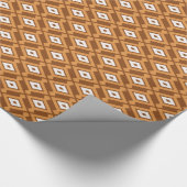 Ikat Pattern - Brown, Rust and Cream Cadeaupapier (Hoek)