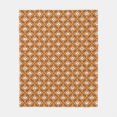 Ikat Pattern - Brown, Rust and Cream Fleece Deken (Voorkant)