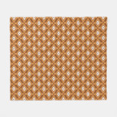 Ikat Pattern - Brown, Rust and Cream Fleece Deken (Voorkant (Horizontaal))