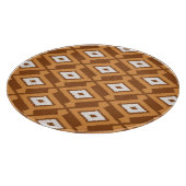 Ikat Pattern - Brown, Rust and Cream Snijplank (Hoek)