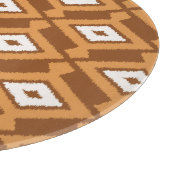 Ikat Pattern - Brown, Rust and Cream Snijplank (Hoek)