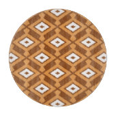 Ikat Pattern - Brown, Rust and Cream Snijplank (Voorkant)