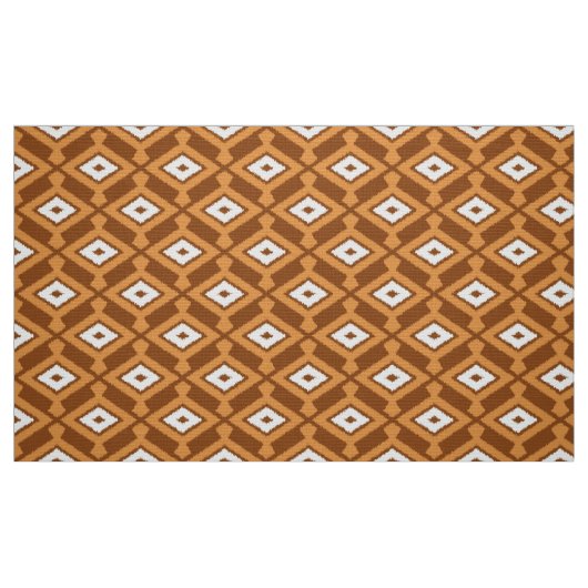 Ikat Pattern - Brown, Rust and Cream Stof (Fat Quarter)