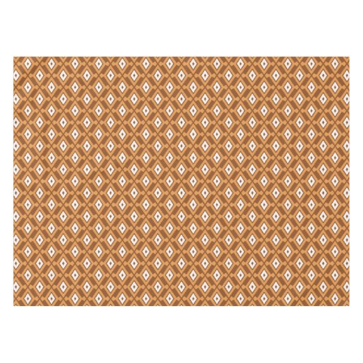 Ikat Pattern - Brown, Rust and Cream Tafelkleed (Voorkant (Horizontaal))
