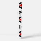 Ikat Pattern - Donkerrood, zwart en wit Case-Mate iPhone Case (Achterkant / Rechts)