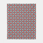 Ikat Pattern - Donkerrood, zwart en wit Fleece Deken (Voorkant)