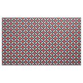 Ikat Pattern - Donkerrood, zwart en wit Stof (Yard (91,4 cm))