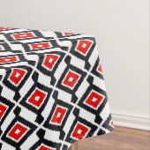 Ikat Pattern - Donkerrood, zwart en wit Tafelkleed (Voorbeeld)