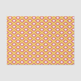 Ikat Pattern (Geel en Rood) Tissuepapier