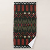 ikat Pattern. Geometrische naadloze versiering. Et Badhanddoek (Badhanddoek)