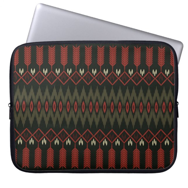 ikat Pattern. Geometrische naadloze versiering. Et Laptop Sleeve (Voorkant)