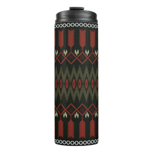 ikat Pattern. Geometrische naadloze versiering. Et Thermosbeker