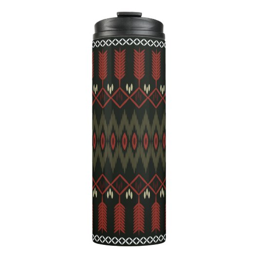 ikat Pattern. Geometrische naadloze versiering. Et Thermosbeker (Voorkant)