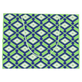 Ikat Pattern - Green, Indigo Blue en White Groot Cadeauzakje (Achterkant)