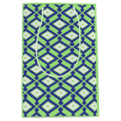 Ikat Pattern - Green, Indigo Blue en White Medium Cadeauzakje (Voorkant)