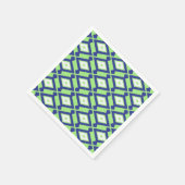 Ikat Pattern - Green, Indigo Blue en White Servet (Hoek)