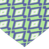 Ikat Pattern - Green, Indigo Blue en White Tafelkleed (Gekanteld)