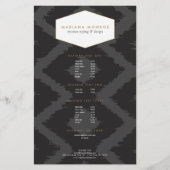 Ikat Pattern in Dark Grey Designer Flyer (Voorkant)