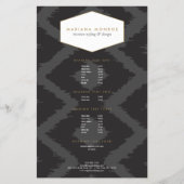 Ikat Pattern in Dark Grey Designer Flyer (Voorkant)