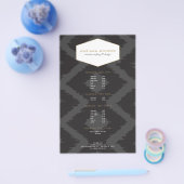 Ikat Pattern in Dark Grey Designer Flyer (Enkel)