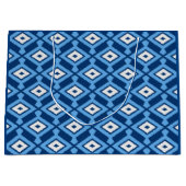 Ikat Pattern, Indigo and Denim Blue Groot Cadeauzakje (Voorkant)