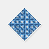 Ikat Pattern - Indigo and Denim Blue Servet (Hoek)