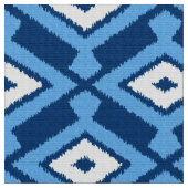 Ikat Pattern, Indigo and Denim Blue Stof (Close Up)