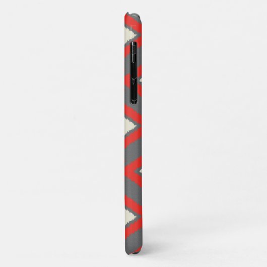 Ikat Pattern - Red, Grey and Beige Case-Mate iPhone Case (Achterkant/links)