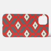 Ikat Pattern - Red, Grey and Beige Case-Mate iPhone Case (Achterkant (horizontaal))