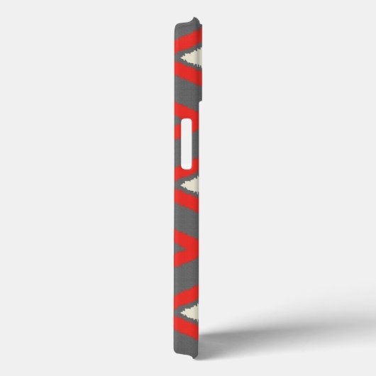 Ikat Pattern - Red, Grey and Beige Case-Mate iPhone Case (Achterkant / Rechts)