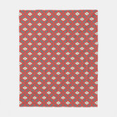 Ikat Pattern - Red, Grey and Beige Fleece Deken (Voorkant)