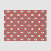Ikat Pattern - Red, Grey and Beige Tissuepapier (Voorkant)