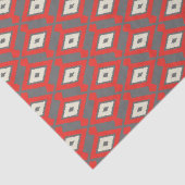 Ikat Pattern - Red, Grey and Beige Tissuepapier (Detail)