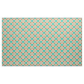 Ikat Pattern - Turquoise, Taupe en Beige Stof (Yard (91,4 cm))