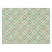 Ikat Pattern - Turquoise, Taupe en Beige Tafelkleed (Voorkant (Horizontaal))