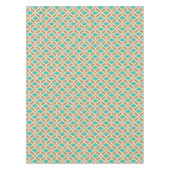 Ikat Pattern - Turquoise, Taupe en Beige Tafelkleed (Voorkant)