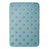 IKAT Peacock Feather Pattern Ombre Wash Background Badmat (Voorkant Verticaal)