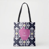 Ikat Pink Apple-leraar Tote Bag (Voorkant)