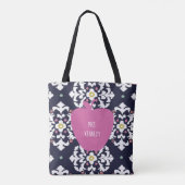 Ikat Pink Apple-leraar Tote Bag (Achterkant)