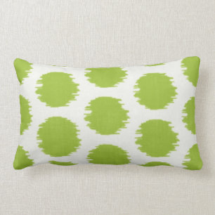 Ikat Scratch Dot, Celery Lumbar Kussen