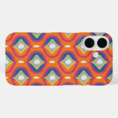 Ikat Series Ogee blauw-Sinaasappel Case-Mate iPhone Case (Achterkant (horizontaal))