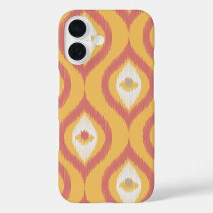 Ikat Series Ogee Sinaasappel iPhone 16 Hoesje